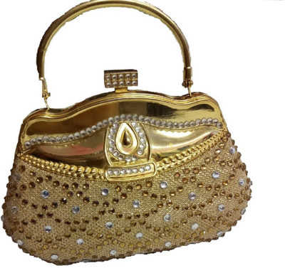Maniram Creation Party Gold Clutch