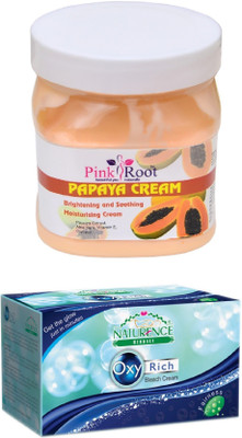 

Pink Root PAPAYA CREAM 500ML WITH NATURENCE OXY RICH BLEACH 230G(Set of 2)