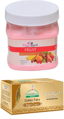 

Pink Root FRUIT CREAM 500ML WITH NATURENCE GOLD BLEACH 200G(Set of 2)