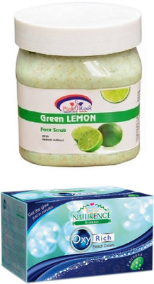 

Pink Root GREEN LEMON SCRUB 500ML WITH NATURENCE OXY RICH BLEACH 230G(Set of 2)