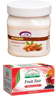 

Pink Root ALMOND CREAM 500ML WITH NATURENCE FRUIT BLEACH 200G(Set of 2)