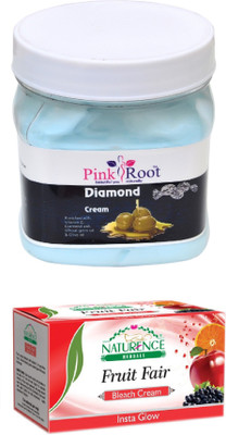 

Pink Root DIAMOND CREAM 500ML WITH NATURENCE FRUIT BLEACH 200G(Set of 2)