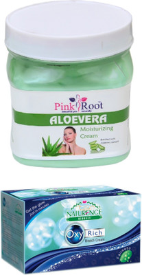 

Pink Root ALOEVERA CREAM 500ML WITH NATURENCE OXY RICH BLEACH 230G(Set of 2)