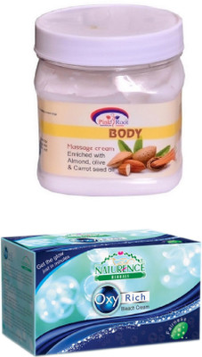 

Pink Root BODY MASSAGE CREAM 500ML WITH NATURENCE OXY RICH BLEACH 230G(Set of 2)