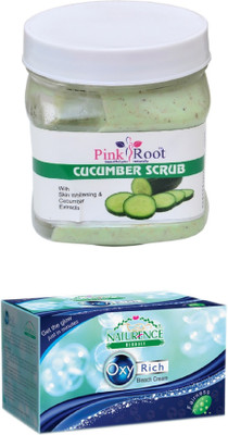 

Pink Root CUCUMBER SCRUB 500ML WITH NATURENCE OXY RICH BLEACH 230G(Set of 2)