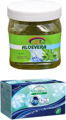 

Pink Root ALOEVERA SCRUB 500ML WITH NATURENCE OXY RICH BLEACH 230G(Set of 2)