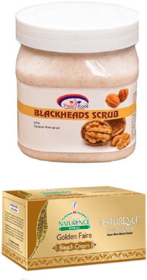 

Pink Root BLACKHEADS SCRUB 500ML WITH NATURENCE GOLD BLEACH 200G(Set of 2)