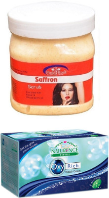

Pink Root SAFFRON SCRUB 500ML WITH NATURENCE OXY RICH BLEACH 230G(Set of 2)
