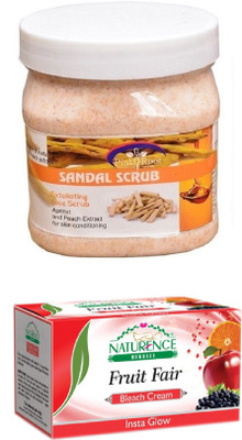 

Pink Root SANDAL SCRUB 500ML WITH NATURENCE FRUIT BLEACH 200G(Set of 2)