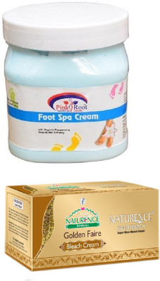 

Pink Root FOOT SPA CREAM 500ML WITH NATURENCE GOLD BLEACH 200G(Set of 2)