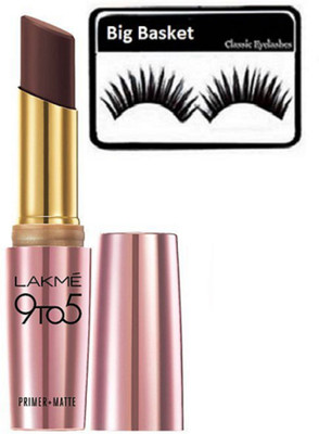 

big basket Eyelashes & 9to5 Lipstick(Set of 2)
