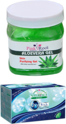 

Pink Root ALOEVERA GEL 500ML WITH NATURENCE OXY RICH BLEACH 230G(Set of 2)