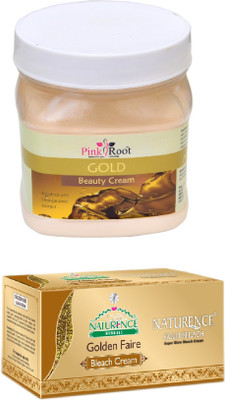 

Pink Root GOLD CREAM 500ML WITH NATURENCE GOLD BLEACH 200G(Set of 2)