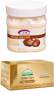 

Pink Root COCOA BUTTER CREAM 500ML WITH NATURENCE GOLD BLEACH 200G(Set of 2)