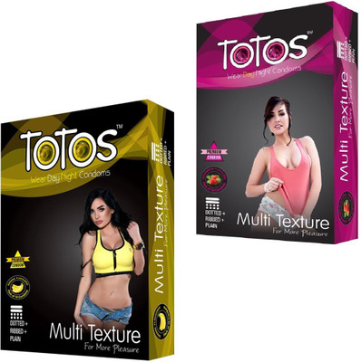 

TOTOS BANANA&STRAWBERRY MULTI TEXTURE DOTTED FOR MEN CONDOM Condom(Set of 2, 20S)