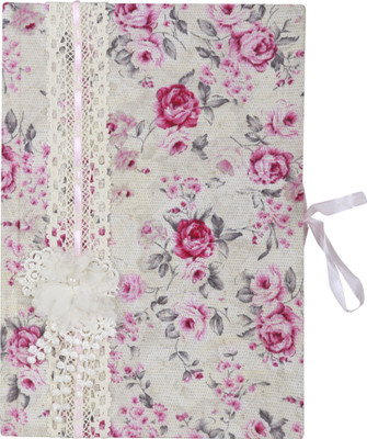 

Lauret Blanc A5 Notebook(Pink Floral Handmade Diary Unruled with Bookmark- A5, 208 Pages, 80 GSM, Hardbound, Multicolor)
