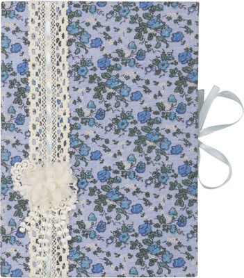 

Lauret Blanc A5 Notebook(Blue Floral Handmade Diary Plain with Bookmark- A5, 208 Pages, 80 GSM, Hardbound, Multicolor)