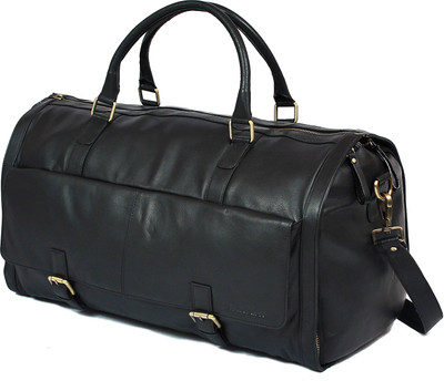 

Skincrafts Leather Smart Travel Duffle Luggage Bag for Men Travel Duffel Bag(Black)