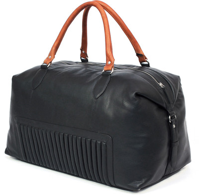 

Skincrafts Leather Jumbo Travel Duffle Luggage Bag for Men Travel Duffel Bag(Black)