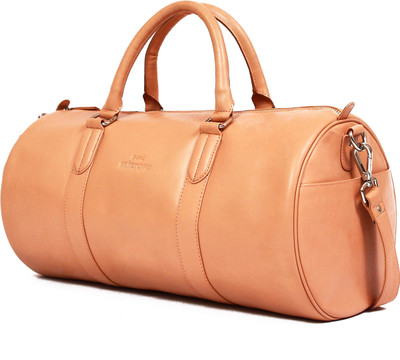 

Skincrafts Leather Designer Drum Duffle Luggage Bag Travel Duffel Bag(Peach)