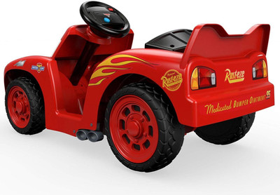 

Khelkhilonenx Lil Lightning McQueen Car Battery Operated Ride On(Red), Pink