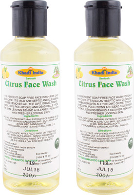 

Khadi India Santosh (Pack Of 2)Citrus Face Wash - (Each 210ml) Face Wash(210 ml)
