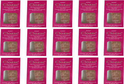 

Elegant CLOZAC FACE WASH PACK OF 15*60ML Anti Acne (Anti Pimples) & Anti Bacterial Face Wash(900 ml)