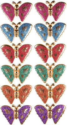 

ABHI Shining Butterfly Shape 12Pcs - (6 Pair) Hair Clip(Multicolor)