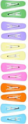 

ABHI Light Glossy Look 12Pcs - (6 Pair) Tic Tac Clip(Multicolor)