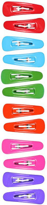 

ABHI Solid Glossy Look 12Pcs - (6 Pair) Tic Tac Clip(Multicolor)