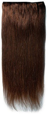 

JAGTEK Extension Straight With 5 piece clip / Synthetic Extensions For Women And Girls - 1 Pcs (BROWN) Hair Extension