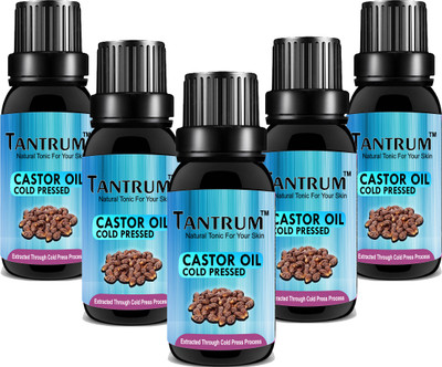 

TANTRUM 100% Pure Cold Pressed Organic Castor Oil For Hair, Eyelashes, Nails, Body, Skin Care & Hair Care / Castor Oil For Hair Growth / Castor Oil For Beard Growth / Castor Oil For Skin Treatment For Women (18ml) (PACK OF 5) Hair Oil(18 ml)