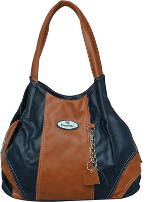 FD Fashion Shoulder Bag(Blue, Tan)