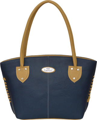JH handbag Hand-held Bag(Blue, Beige), Beige;blue