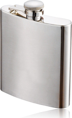 MENZY Pocket Carry Slim & Compact Liquor Or Alcoholic Beverages Wine Whiskey Holder Stainless Steel Hip Flask(210 ml)