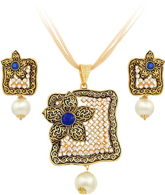 

Nakabh Alloy Jewel Set(Grey, Blue)