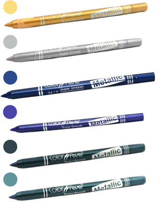 

Color Fever shocking color kajal(golden, silver, navy blue, purple, dark green, light green)