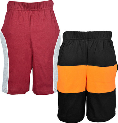 

Gkidz Short For Boys Casual Solid Cotton(Multicolor, Pack of 2