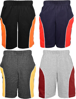 

Gkidz Short For Boys Casual Solid Cotton(Multicolor, Pack of 4