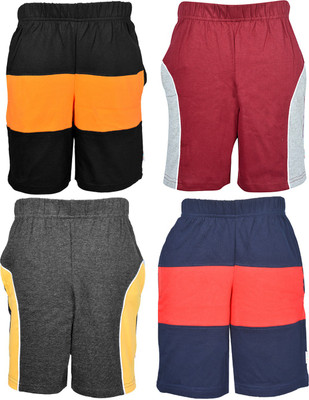 

Gkidz Short For Boys Casual Solid Cotton(Multicolor, Pack of 4