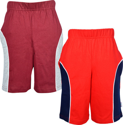 

Gkidz Short For Boys Casual Solid Cotton(Multicolor, Pack of 2