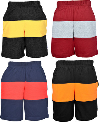 

Gkidz Short For Boys Casual Solid Cotton(Multicolor, Pack of 4