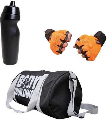 

Vellora Combo High Quality Gym Bag And Gym Glove With sipper penguin Wrist Support Gym & Fitness Kit