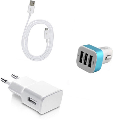 DAKRON Wall Charger Accessory Combo for OPPO F7(White)