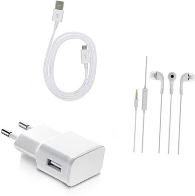 DAKRON Wall Charger Accessory Combo for Sony xperia C3(White)