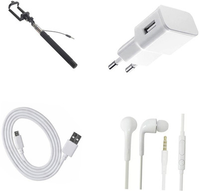 DAKRON Wall Charger Accessory Combo for Smartron t.phone P(White)