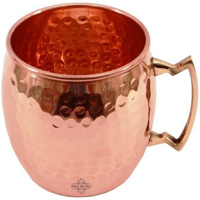 

IndianArtVilla IAV-C-2-104A Copper Mug(532.26 ml), Brown