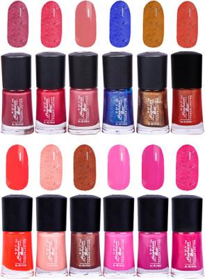 

SMC FASHION BAR Gel Based Royal Nail Paint Combo Rosewood, Shimmer Ruby Pink, Brick Red, Shimmer Sea Blue, Glitter Amber Gold, Glossy Orange, Neon Orange, Shimmer Soft Peach, Shimmer Cinnamon, Rose Pink, Grape Color, Red Purple Matelic(Pack of 12)
