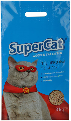 

Supercat Supercat Wooden Cat Litter (100% Organic) 3Kgs 3 kg Dry Cat Food