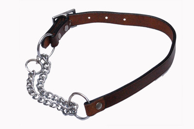

Happy Tail Dog Collar & Chain(, Brown